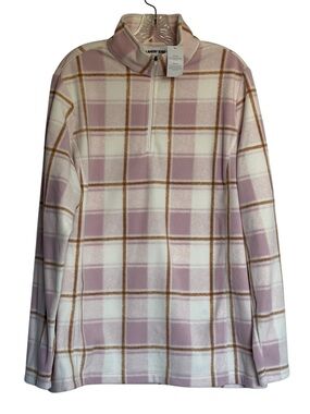 Lands' End Woman’s Anyweather Fleece Quarter Zip Pullover NWT Shacket Top XL T